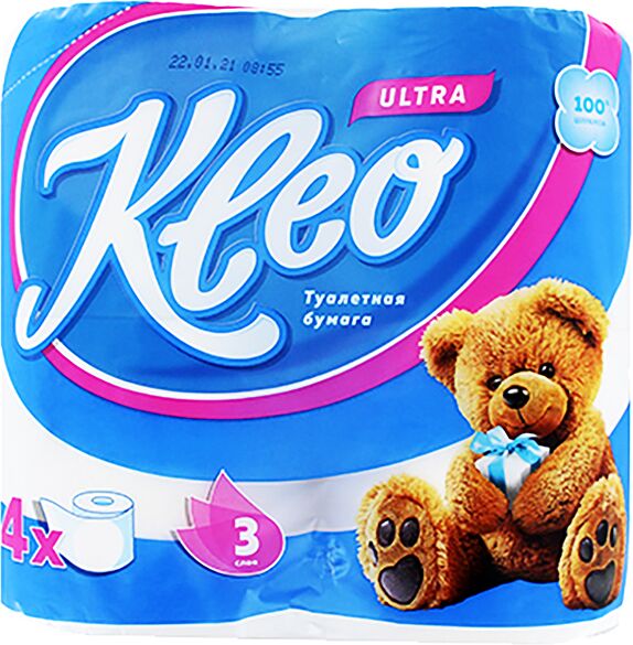 Туалетная бумага "Kleo" 4 шт