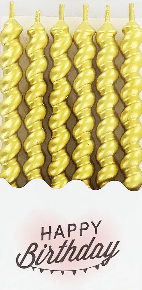 Birthday candle "Happy Birthday" 6 pcs
