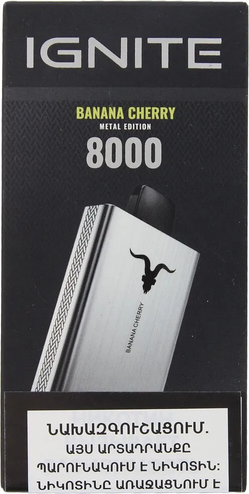 Electric pods with banana & cherry flavor "Ignite" 8000 puffs 
