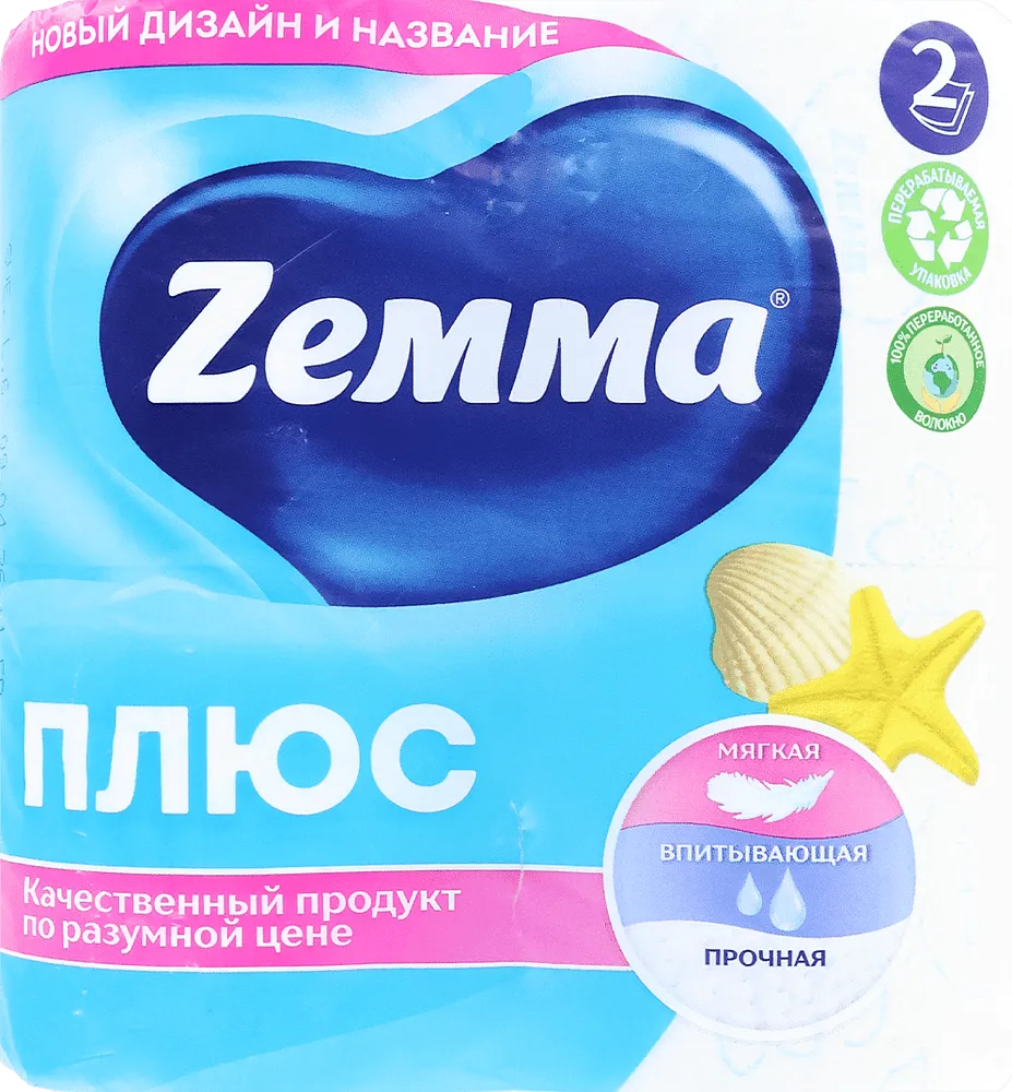 Զուգարանի թուղթ «Zemma Плюс» 4 հատ
