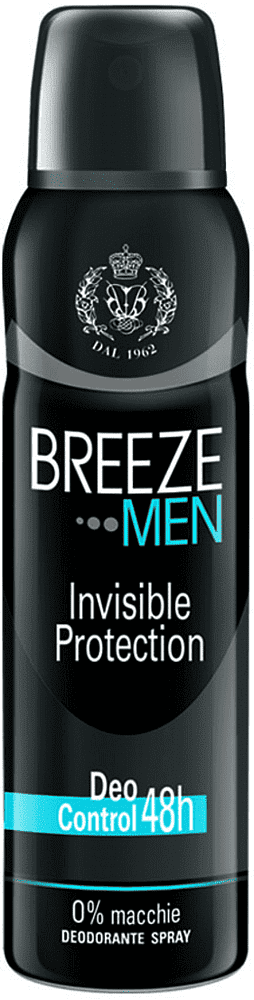 Дезодорант аэрозольный "Breeze Men Invisible Protection" 150мл

