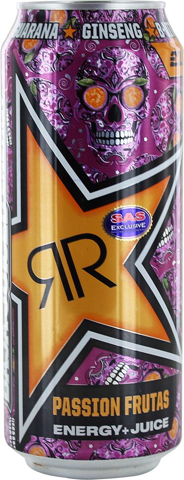 Энергетический газированный напиток "Ramsden Rockstar" 0.5л Маракуйя