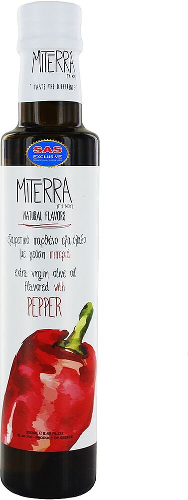 Olive oil with pepper flavor "Miterra Extra Virgin" 250ml
