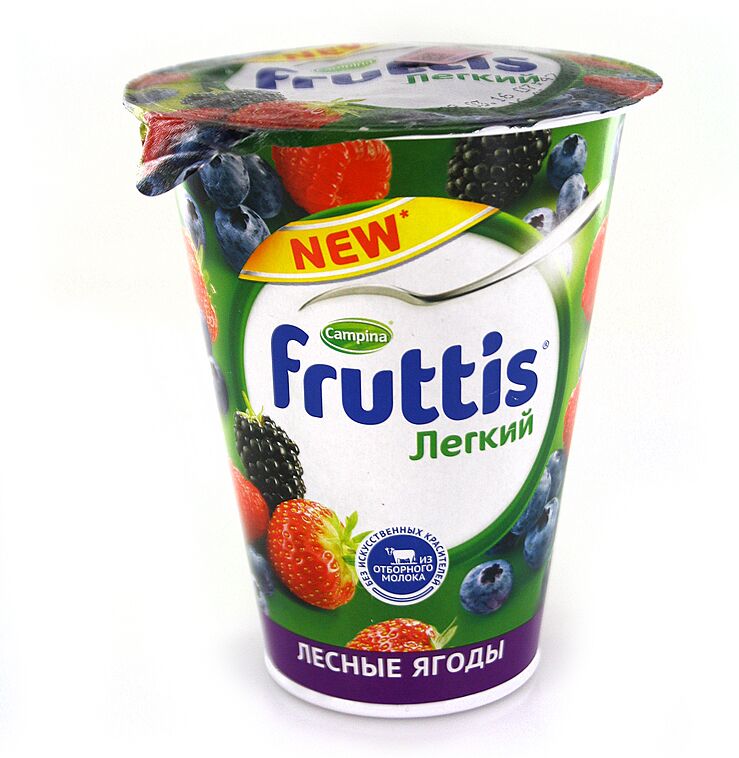 Йогуртный продукт легкий лесние ягоды "Campina Fruttis" 310г, жирность:0.1%