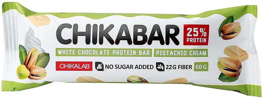 Սպիտակուցային բատոն «Chikalab Chikabar Pistachio Cream» 60գ
