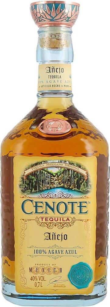 Текила "Cenote Anejo" 0.7л