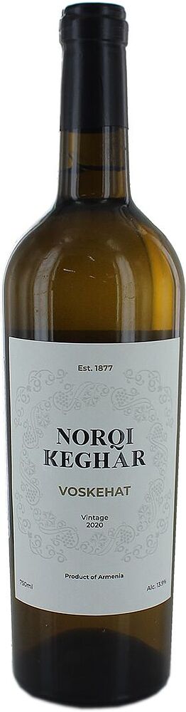 White wine "Norqi Keghar Voskehat" 0.75l
