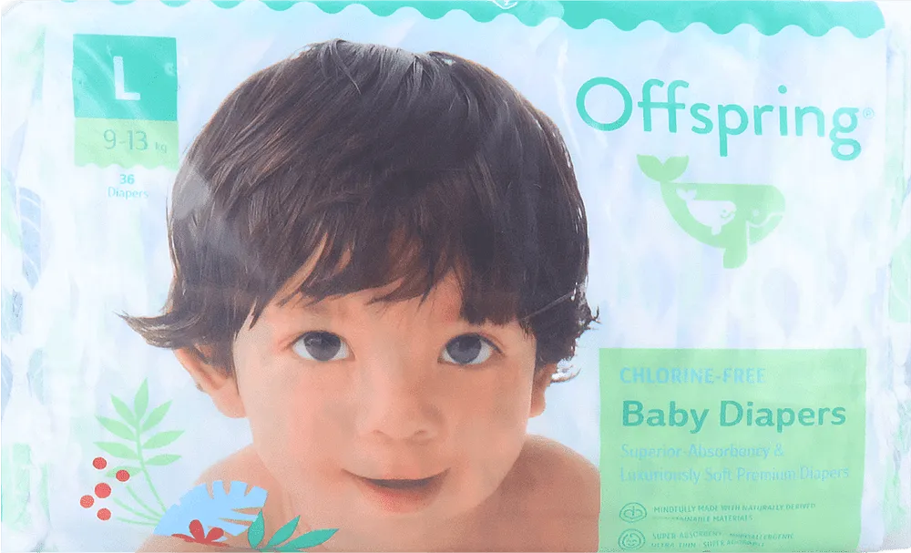 Diapers "Offspring L" 9-13kg, 36 pcs

