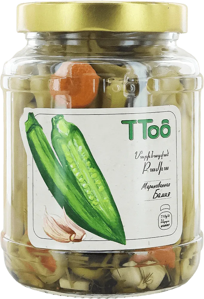 Pickled okra "Ttoo" 710g
