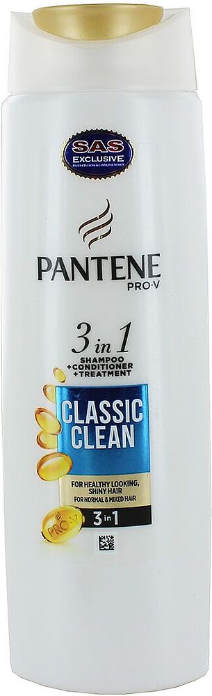 Շամպուն կոնդիցիոներ «Pantene Pro-V 3in1 Classic Clean» 225մլ