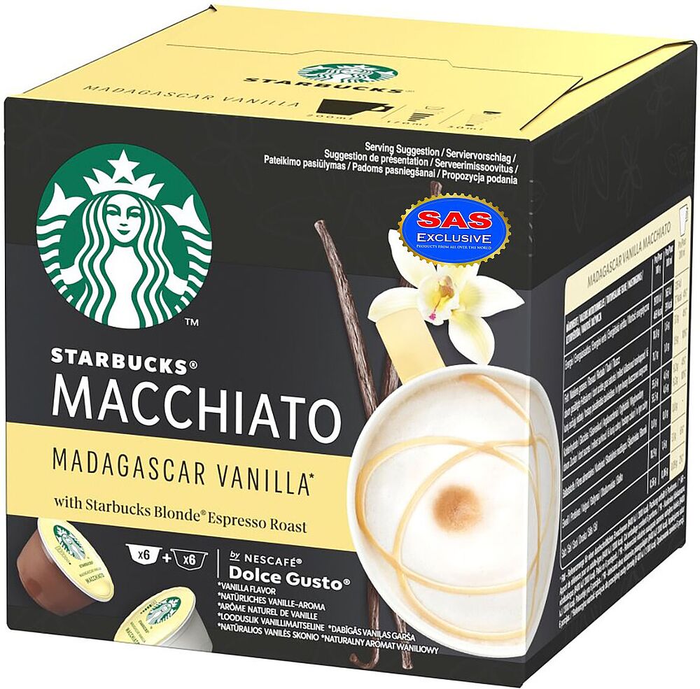 Պատիճ սուրճի «Starbucks Macchiato Madagascar Vanilla» 132գ