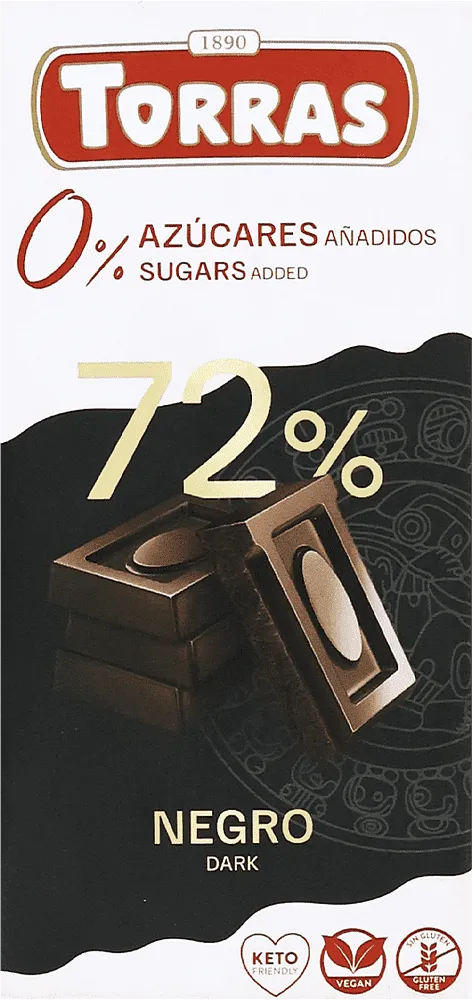 Dark chocolate bar "Torras Negro" 75g
