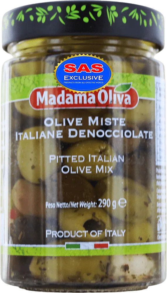 Ձիթապտուղների խառնուրդ առանց կորիզ «Madama Oliva» 290գ

