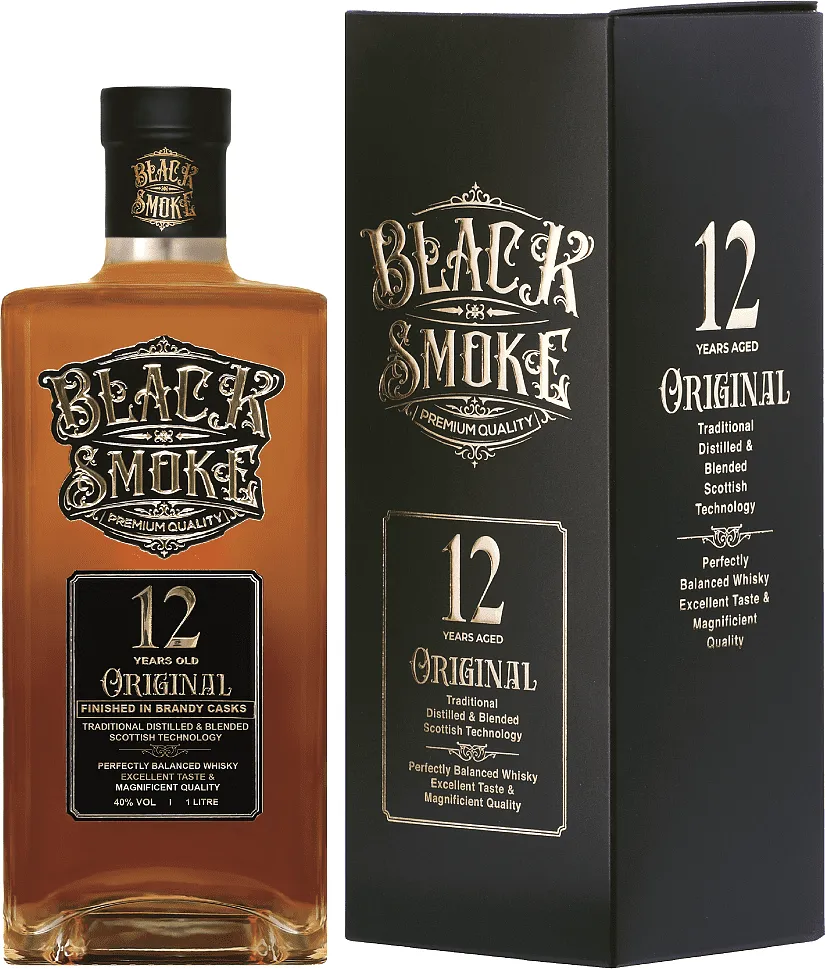 Whiskey "Black Smoke 12" 1l
