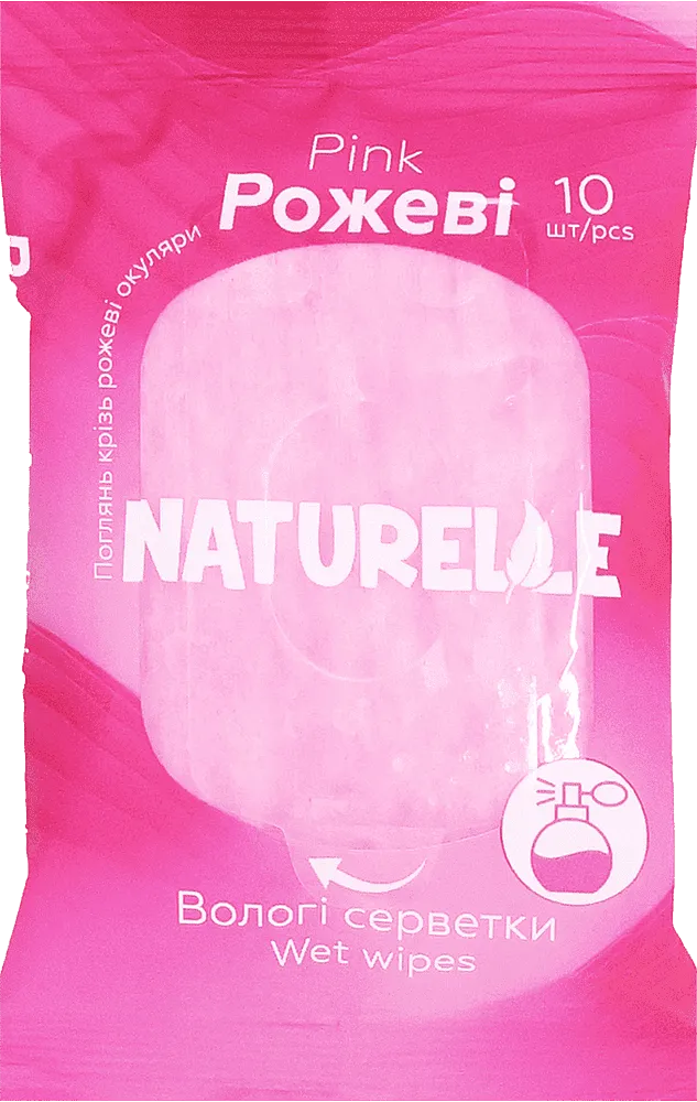 Wet wipes "Naturelle Pink" 10 pcs
