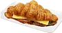 Ham croissant sandwich