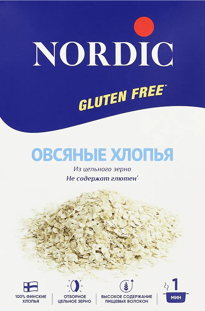 Хлопья овсяные "Nordic Gluten Free" 400г
