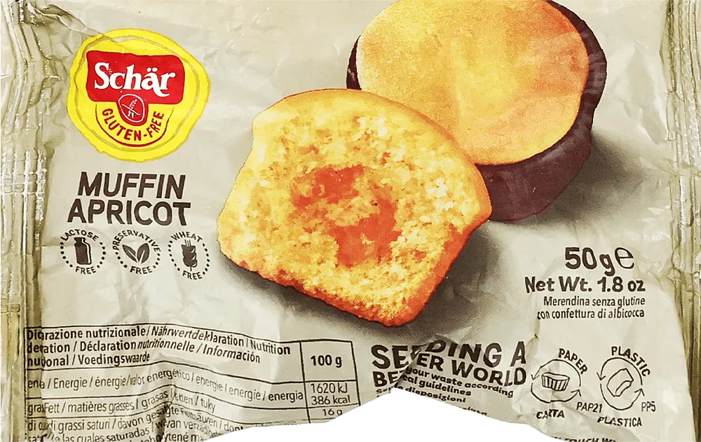 Muffin with apricot jam "Schar Apricot" 50g