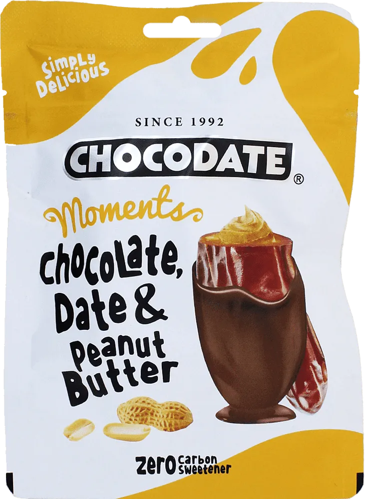 Date in chocolate "Chocodate Moments Date & Peanut Butter" 90g
