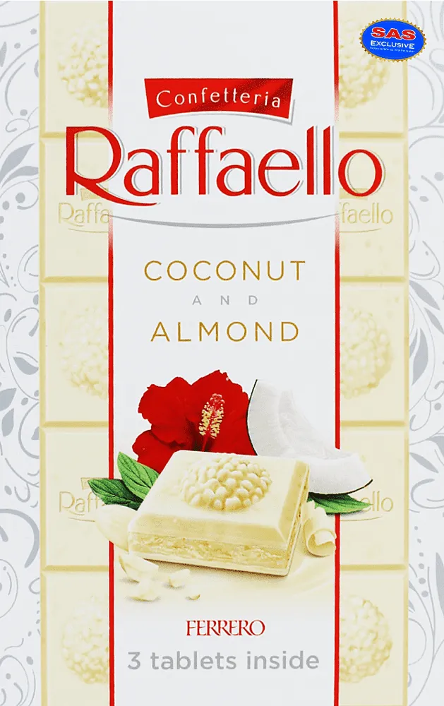 Chocolate bar with coconut & almonds "Raffaello" 270g