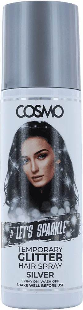 Hairspray with glitter "Cosmo Silver" 100ml