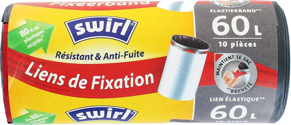 Garbage bags "Swirl Fixeerband" 60l
