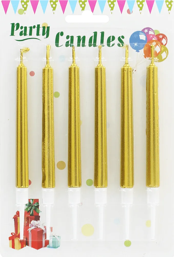 Birthday candle "Party" 6 pcs