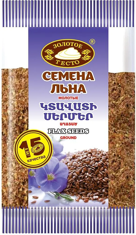 Семена льняные молотые "Золотое тесто" 90г 