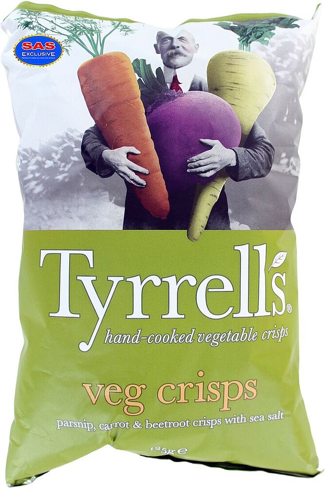 Vegetable chips "Tyrrells" 125g Salty