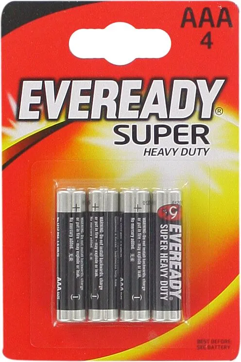 Batteries "Eveready Super Heavy Duty  AAA" 4pcs