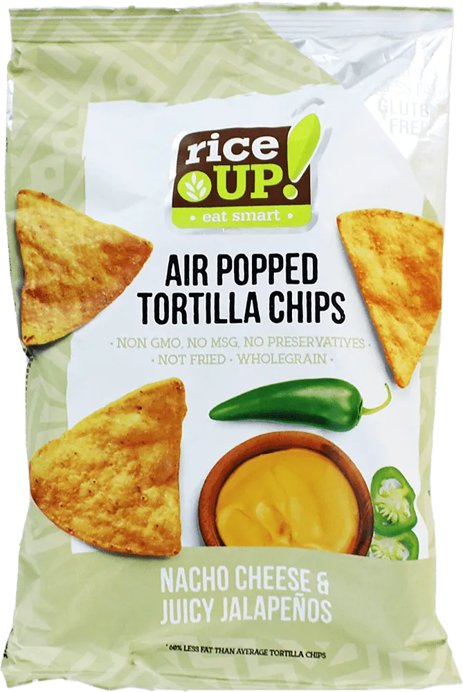 Chips with nacho cheese and juicy jalapenos "Rice up Tortilla" 60g 
