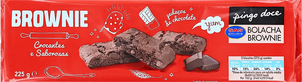 Թխվածքաբլիթ բրաունի «Pingo Doce Brownie» 225գ