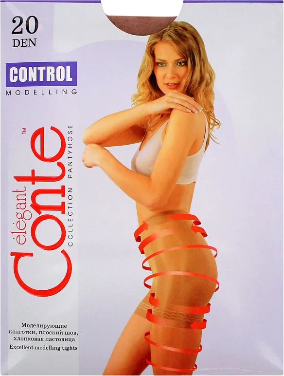 Колготки натуральные "Conte Elegant Control 20 Den N3" 