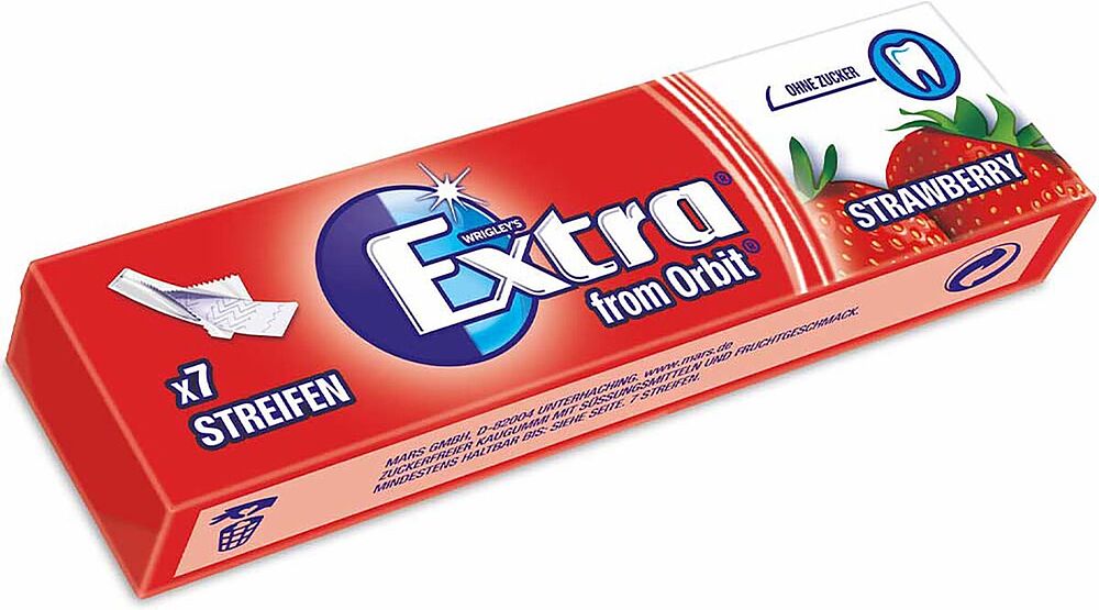 Chewing gum "Wrigley's Extra" 18.5g Strawberry