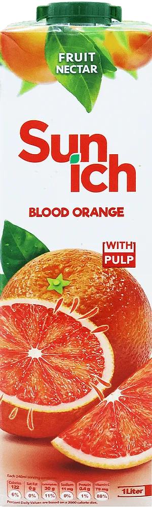 Նեկտար կարմիր նարնջի «Sunich Blood Orange» 1լ