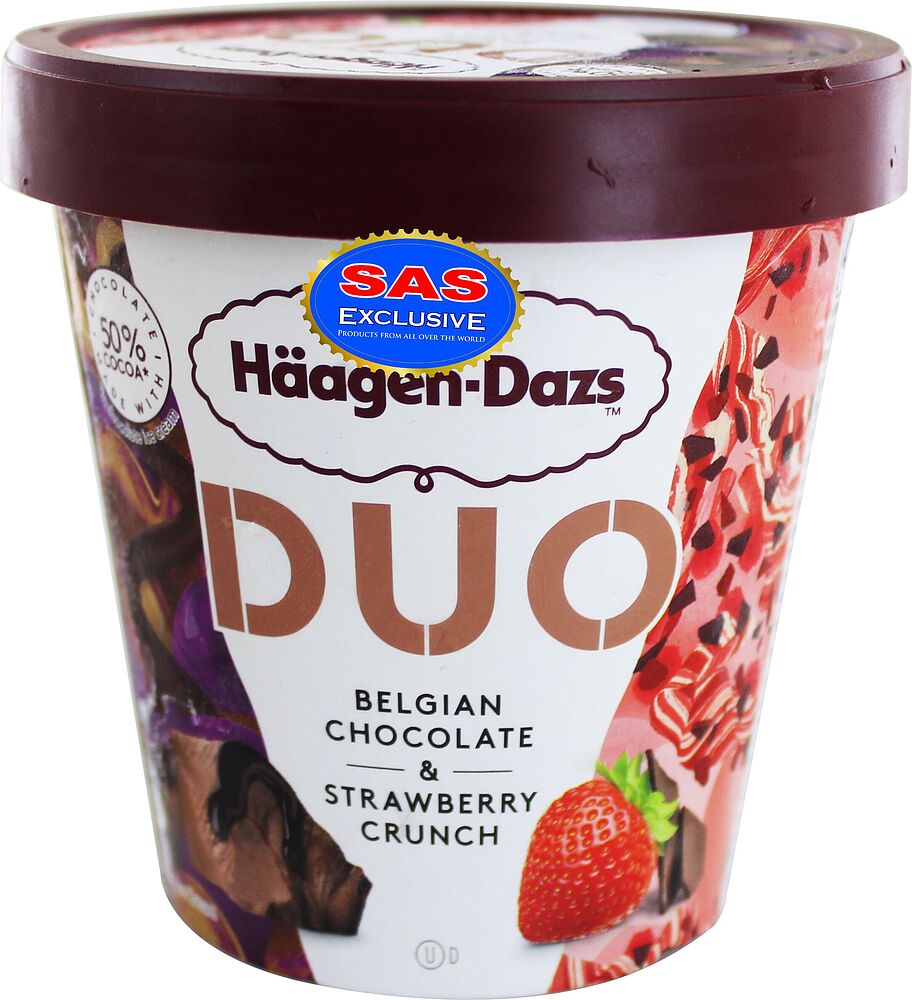 Мороженое шоколадное и клубничное 