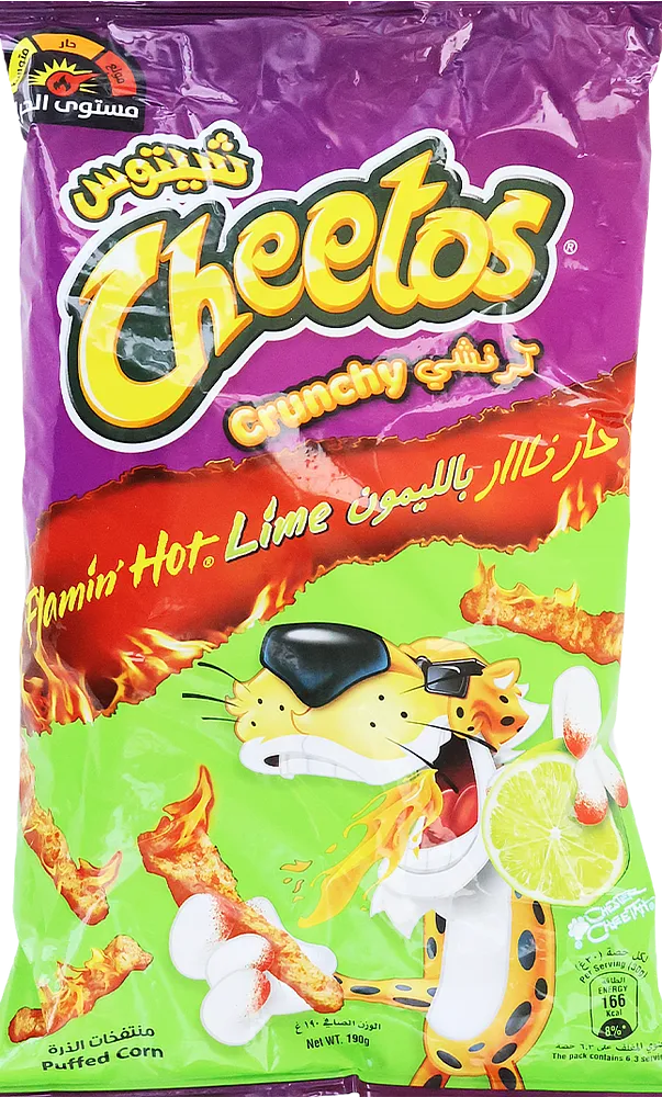 Չիպս կծու լայմի «Cheetos Flamin Hot» 190գ 