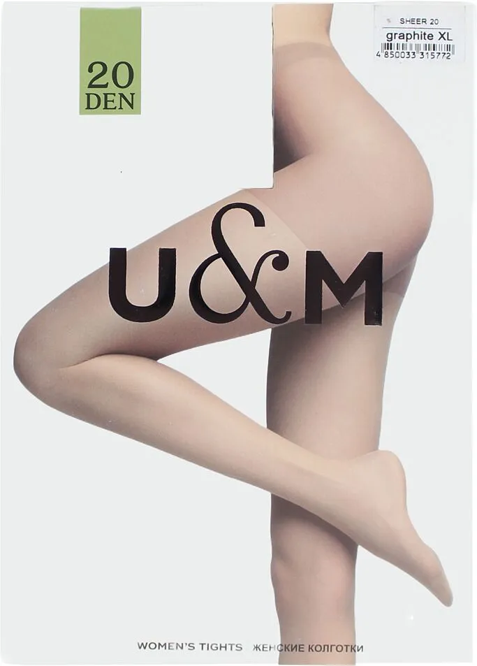 Tights "U&M 20 Den XL" Graphite
