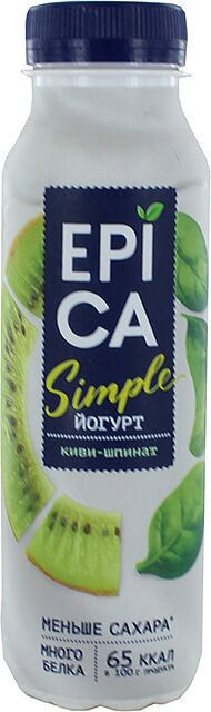Питьевой йогурт с киви и шпинатом "Epica Simple" 290г, жирность:1.2%