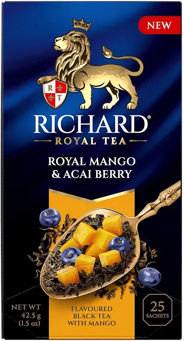 Black tea "Richard Royal Mango & Acai Berry" 25*1.7g
