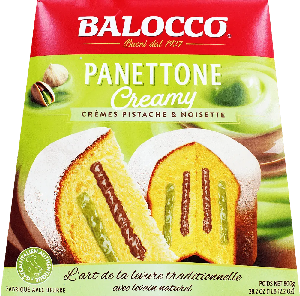 Cake with hazelnut & pistachio cream "Balocco Panettone Creamy" 800g
