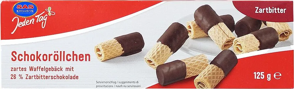 Wsfer with chocolate "Jeden Tag" 125g
