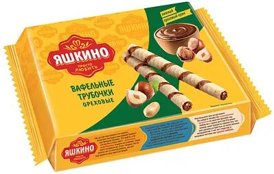 Wafer sticks with walnut filling "Yashkino" 190g 