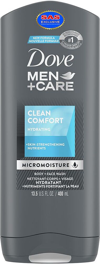 Shower gel "Dove Men+Care Clean Comfort" 400ml