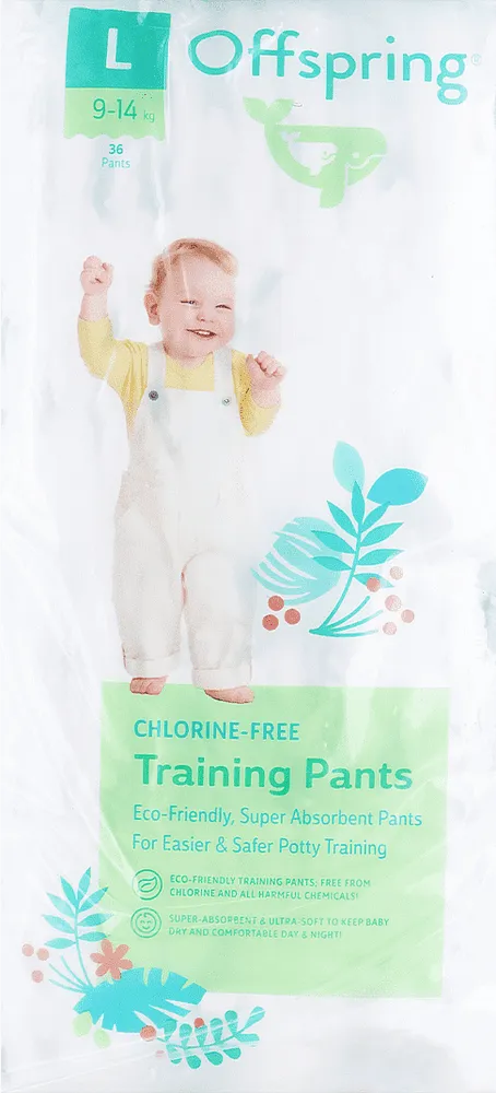 Panty - diapers "Offspring L" 9-14kg, 36 pcs
