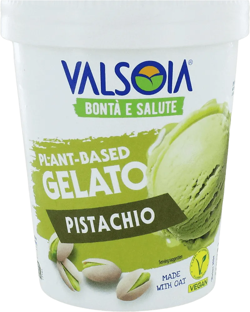 Vegetarian pistachio flavored ice cream "Valsoia Plant Based Gelato Pistachio" 300g