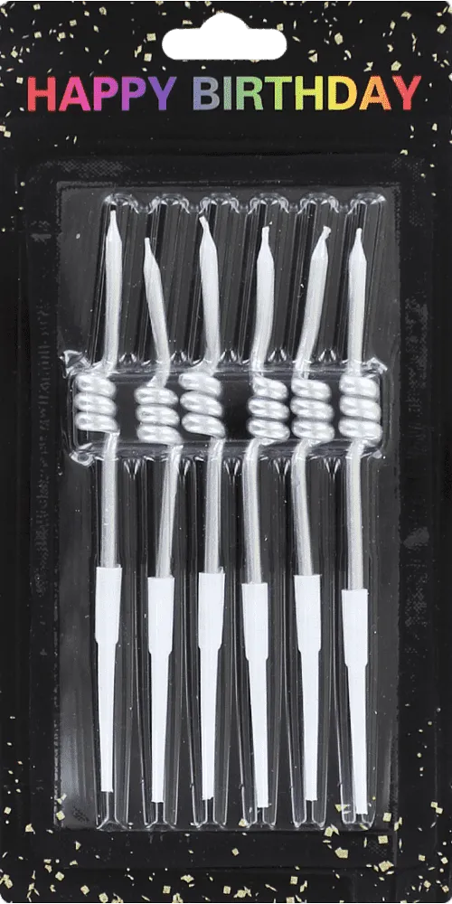 Birthday candle "Happy Birthday" 6 pcs
