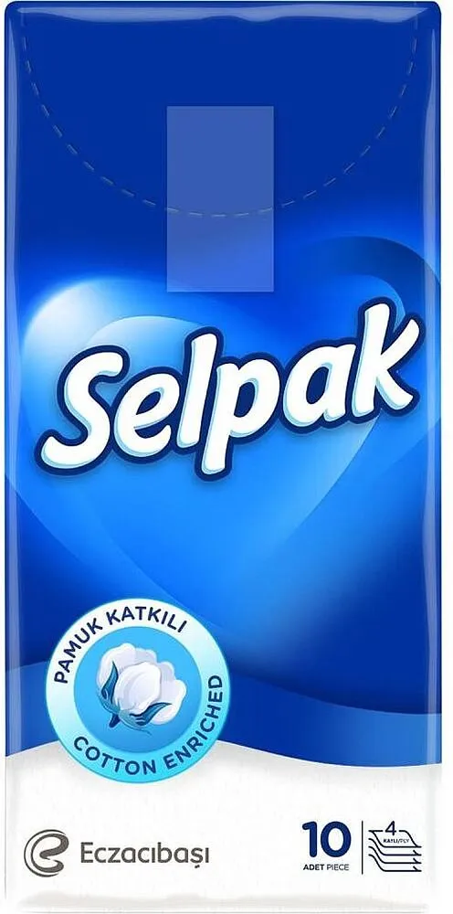 Գրպանի անձեռոցիկ «Selpak» 10հատ
