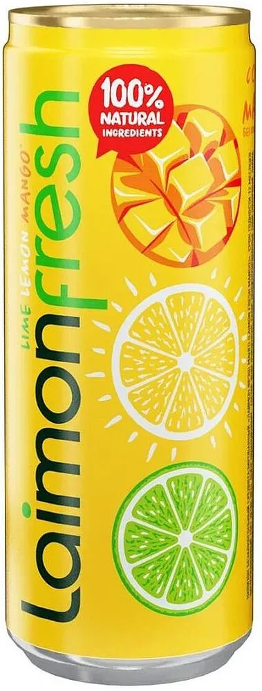 Напиток безалкогольный со вкусом манго, лимона и лайма "Laimon Fresh" 0.33л