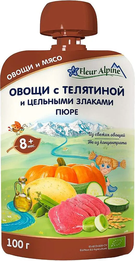 Խյուս ցլիկի և բանջարեղենների "Fleur Alpine" 100գ